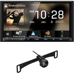 KENWOOD DMX908S EXCELON 6.95 Inch LCD Touchscreen Digital Multimedia Receiver, Wireless Apple CarPlay and Android Auto, Double Din | Plus KENWOOD CMOS-240U Universal Backup Camera