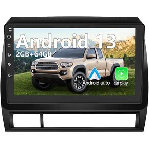 Android 13 Car Radio Stereo for Toyota Tacoma 2005-2015 with CarPlay Android Auto, Support GPS Navigation, Steering Wheel Control, Mirrorlink,FM/RDS, Bluetooth,DSP Radio