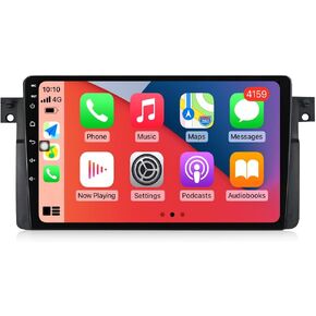 Car Radio Stereo with Carplay for BMW 3 Series E46 323ci 325ci 330ci 318i 328i 330xi M3 1999-2004, 9 inch Android 13 Support BT/WiFi/Microphone/Steering Wheel Control