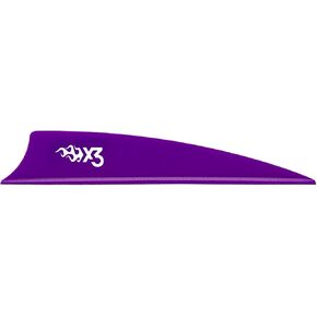 ريشة Bohning X3، 3 بوصات، أرجواني، 100 قطعة