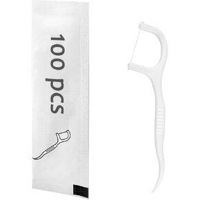 200 Count Dental Floss Picks Individually Wrapped, Eyxformula Oral Care Flossers for Adults & Kids, Travel Dental Picks for Teeth Cleaning, Tight Spaces Cleaning, Plaque Remover(4 Pack)