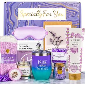 Relaxing Spa Gift Basket for Women,Unique Gifts for Her Best Friend Mom Sister Wife,Gratitude Gift Personalized Care Package for Women Gift Set, Encouragement Box for Female Friend