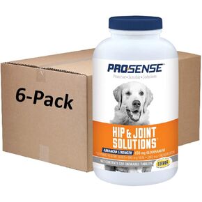 ProSense Advanced Strength for Dogs Glucosamine Chew Tablets, Hip and Joint Solutions (1 CASE of 6 Individual Packs of 120 Count)