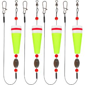 YOTO Popping Corks for Saltwater, 8/4PCS Weighted Popping Cork for Fishing, Popping Cork Float Rig Rattle for Redfish, Speckled Trout, Sheepshead, Flounder - Freshwater and Saltwater