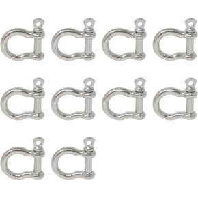 yueton 10PCS Paracord Bracelet Clips Zinc Alloy Bracelet Adjustable Clasp D Shackles Screw Pin for Hiking Travel Accessories