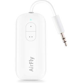 Twelve South AirFly SE Iridescent Bluetooth Wireless Audio Transmitter Receiver for AirPods or Wireless Headphones - Use with Any 3.5mm Audio Jack for Airplane, Gym Equipment, TV, iPad/Tablet and Auto