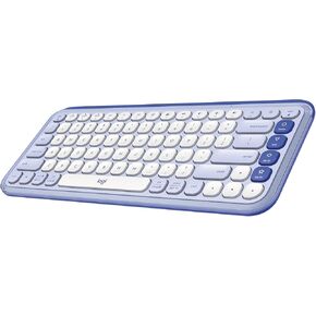Logitech POP ICON Keys Wireless Bluetooth Keyboard, Comfortable Typing, Programmable Keys, Easy-Switch Between up to 3 Devices, for Laptop, Tablet, PC – Lilac and Off-White