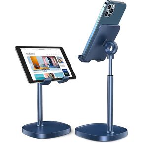 LISEN Desk Organizers and Accessories Workspace Organizers Cell Phone Stand White Height Angle Adjustable Stable iPad Holder Stand Sturdy Stand for 4-10in iPhone 13 Pro iPad Kindel Samsung etc