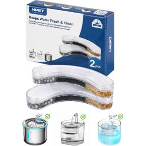 NPET Premium Replacement Filters for WF050/WF100/WF210 Cat Water Fountain