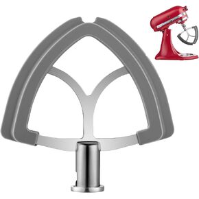 4.5-5 Quart Flex Edge Beater for KitchenAid Mixer, Flexible and Durable Silicone Edged Paddle Attachment for Kitchenaid Mixer with Scraper for Whipping Dough and Cream