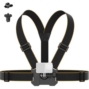 NEEWER Chest Mount Harness for Action Camera & Phone, Adjustable Hand Free Chest Strap Compatible with GoPro Hero DJI Osmo iPhone Android, Magnetic Phone Chest Mount for POV Video Vlog, GP18