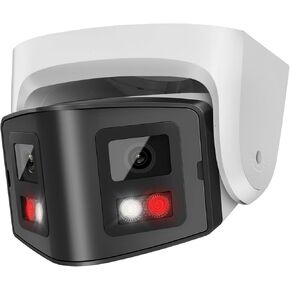 PANOEAGLE 4MP POE Camera,Dual Illumination Panoramic Network Camera with 180° View,Smart Dual Light Night Vision,Human Vehicle Detection,2 Way Audio,SD(512G),IP67,Compat in Kuwait