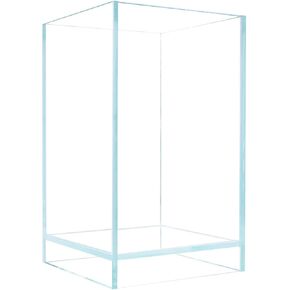 HIRO Aquatics Nano Tall Rimless Aquarium Low Iron Frameless Fish Tank, Extra Clear with Floating Air Style, for Aquariums or Paludariums (1.3 GAL - 5.9X5.9X9.8 in)