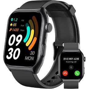 Smart Watch for Men Women (Make/Answer Call), 2.0" HD Health Fitness Tracker with Heart Rate, Blood Oxygen, Sleep Tracker, Pedometer, 100+ Sport Modes IP68 Waterproof Activity Tackers for Android iOS
