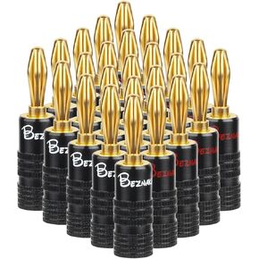 سدادات الموز مع مجموعة براغي مزدوجة وغطاء ألومنيوم أسود، 12 زوجًا/24 قطعة in Kuwait