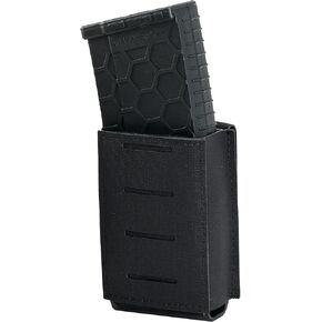 5.56 Magazine Pouch - tactifans Single MAG Pouch Belt Loops Molle - Quick Release Magazine Pouch Wedge Insert for Battle Belt