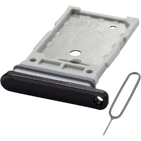 MMOBIEL Dual SIM Card Tray Compatible with Samsung Galaxy S23 / S23 Plus – SIM Card Slot Tray Holder – Dual SIM Card Holder Replacement – Incl. SIM Card Removal Tool, Waterproof Rubber Ring - Black