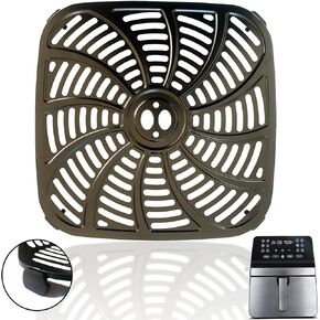 8QT Square Air Fryer Crisper Plate for Gourmia GAF846 Air Fryer, Premium Nonstick Air Fryer Grill Plate Pan Rack Tray Insert Grate Grid Shelf for Gourmia 8QT Air Fryers, Dishwasher Safe