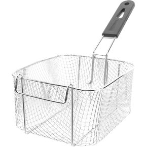 Fryer Basket Deep Fry Basket With Handle French Fry Chips Baskets Stainless Steel Strainer Cooking Tool Food Presentation Deep Fry Basket for Kitchen Frying Pasta Spaghetti