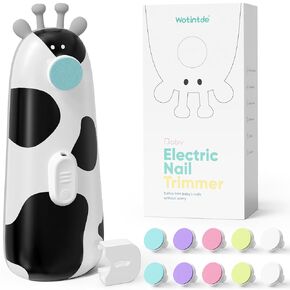 Baby Nail Trimmer Electric Baby Nail File, Baby Nail Clippers with 10 Grinding Heads & LED Light Safe Electric Nail File for Baby Newborn Toddler Toes Fingernails Blue