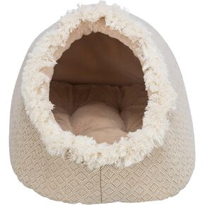 TRIXIE Boho Tipi, Cat Cave, Cat Condo, Cat Bed Tent, Cat Retreat with Reversible Cushion