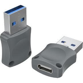AWINNER 𝟮𝟬𝟮𝟯 𝐔𝐩𝐠𝐫𝐚𝐝𝐞𝐝 Type C to USB Adapter, USB C to USB, USBC to USB 2 Pack (Gray)
