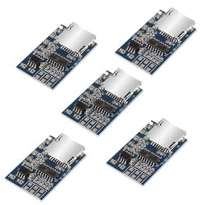 10pcs TF Card U Disk Play MP3 Decoder Player Module with Audio Amplifier Audio Decoding Player Module Micro USB 3.75V Power Supply (10)