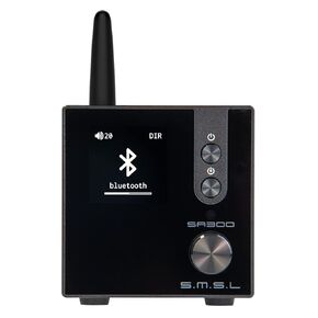 S.M.S.L SA300 High Power 2.1 Bluetooth 5.0 Remote Control HiFi Audiophile Stereo Digital Amplifier,Infineon's MA12070 Chip 80W x 2 Class D Power Amplifier,APTX Input,Multiple Equalizer Modes (Black)
