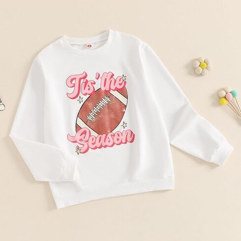 Mommy and Me Football Season Matching Outfit Game Day Crewneck Sweatshirt Pullover Mama Baby Fall Clothes in Kuwait