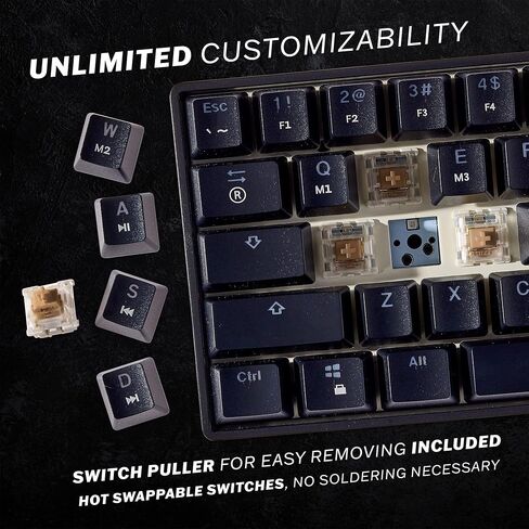 GK61 Mechanical Gaming Keyboard - 61 Keys Multi Color RGB Illuminated LED Backlit Wired Programmable for PC/Mac Gamer (Gateron Optical Red, White) in Kuwait