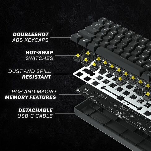 GK61 Mechanical Gaming Keyboard - 61 Keys Multi Color RGB Illuminated LED Backlit Wired Programmable for PC/Mac Gamer (Gateron Optical Red, White) in Kuwait