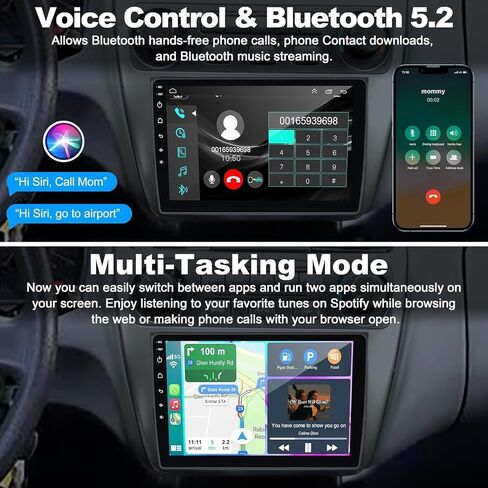 Android 12 لراديو ستيريو السيارة Hondas Accord 2G RAM+32G ROM لـ 1998-2002، شاشة لمس IPS 9 بوصة مع Carplay لاسلكي/سلكي Android Auto، DSP، بلوتوث، كاميرا احتياطية، دعم Obd2/DVR/TPMS in Saudi Arabia
