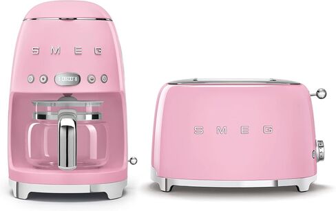 Smeg Retro Drip Coffee Machine and 2-Slice Toaster Bundle… (Pink) in Kuwait