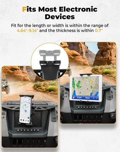 KEMIMOTO PRO XP Electronic Device Mounts, Adjustable PRO XP Tablet Mount Metal Tablet Holder Frame GPS Holder Phone Mount Compatible with Polaris 2020-2024 RZR PRO XP/XP4 in Saudi Arabia