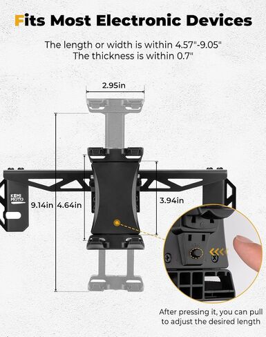 KEMIMOTO PRO XP Electronic Device Mounts, Adjustable PRO XP Tablet Mount Metal Tablet Holder Frame GPS Holder Phone Mount Compatible with Polaris 2020-2024 RZR PRO XP/XP4 in Saudi Arabia