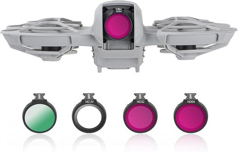 مجموعة مرشحات FPVtosky ND لـ DJI NEO، مجموعة مرشحات ND متعددة الطبقات لملحقات الطائرات بدون طيار DJI NEO - مرشح 4 عبوات (MCUV، CPL، ND32، ND64) in Kuwait