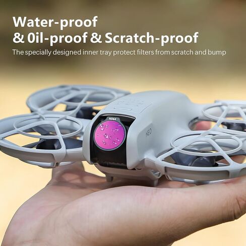 مجموعة مرشحات FPVtosky ND لـ DJI NEO، مجموعة مرشحات ND متعددة الطبقات لملحقات الطائرات بدون طيار DJI NEO - مرشح 4 عبوات (MCUV، CPL، ND32، ND64) in Kuwait