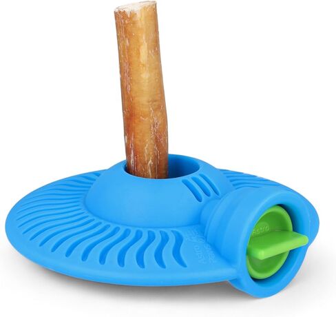 UFO Bully Stick Holder & Lick Mat Safety Device for Dogs - Quiet, Floor-Safe, Durable, Protects Teeth - Long-Lasting, Dishwasher Safe - Prevents Swallowed Ends in Saudi Arabia