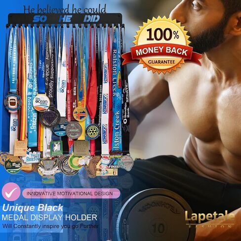 Wrestling Medal Hanger Display Medal Holder Hanger Display Rack Frame with 20PCS Hanging Hooks Upgraded Extension Hooks Easy Install Easy to Use Wrestling Medal Display Rack in Saudi Arabia