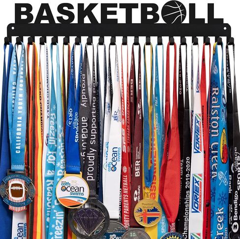 Wrestling Medal Hanger Display Medal Holder Hanger Display Rack Frame with 20PCS Hanging Hooks Upgraded Extension Hooks Easy Install Easy to Use Wrestling Medal Display Rack in Saudi Arabia