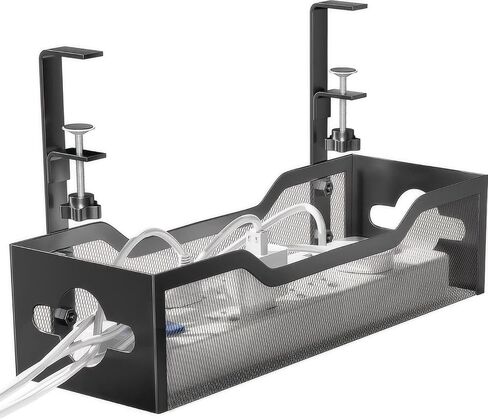 Under Desk Cable Management Tray No Drill Wire Management Rack Desk Cable Tray with Wire Organizer and Desk Cord Organizer in Saudi Arabia
