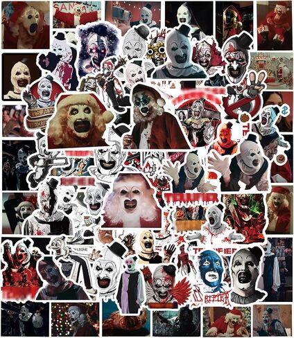 100PCS Horror Movie Stickers, Halloween Film Sticker, Waterproof Decals, for Kids Boys Girls (Halloween 001) in Saudi Arabia