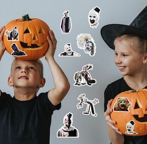 100PCS Horror Movie Stickers, Halloween Film Sticker, Waterproof Decals, for Kids Boys Girls (Halloween 001) in Saudi Arabia