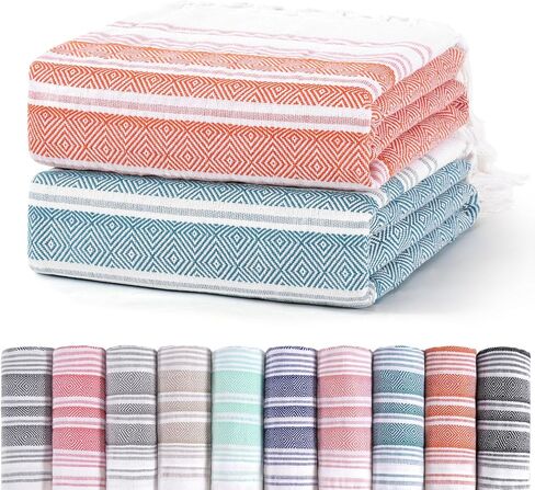 2 Pack Extra Large Picnic Blankets Outdoor Turkish Beach Towels Camping Throw Blankets Lightweight Car Essentials Glamping Tent Gear Must Haves Outside Festival Hiker Equipment Hiking Supplies in Saudi Arabia