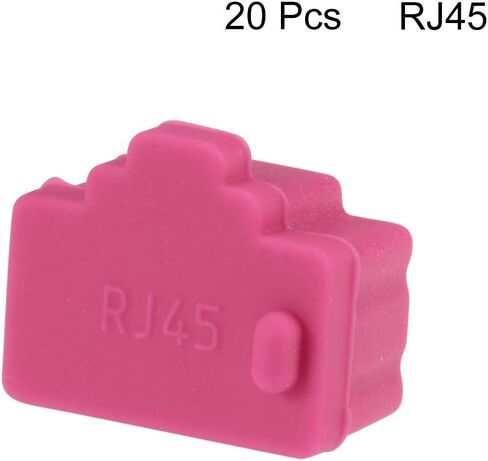 20 قطعة من Uxcell واقيات سيليكون RJ45 لمنفذ إيثرنت مضاد للغبار، أخضر in Saudi Arabia