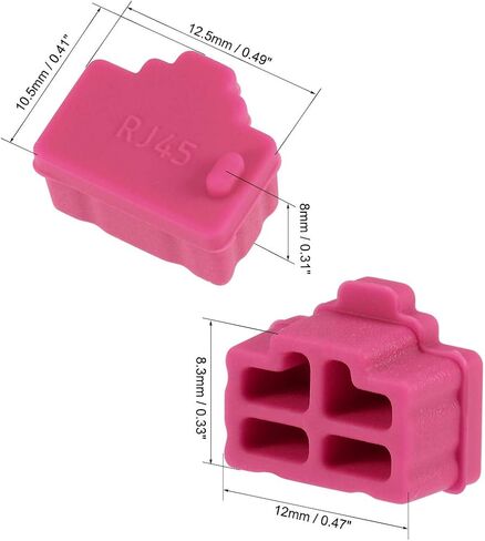 20 قطعة من Uxcell واقيات سيليكون RJ45 لمنفذ إيثرنت مضاد للغبار، أخضر in Saudi Arabia