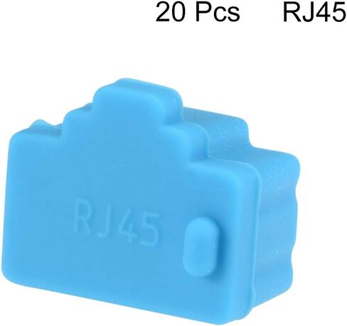 20 قطعة من Uxcell واقيات سيليكون RJ45 لمنفذ إيثرنت مضاد للغبار، أخضر in Saudi Arabia
