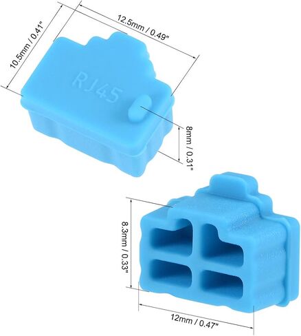 20 قطعة من Uxcell واقيات سيليكون RJ45 لمنفذ إيثرنت مضاد للغبار، أخضر in Saudi Arabia