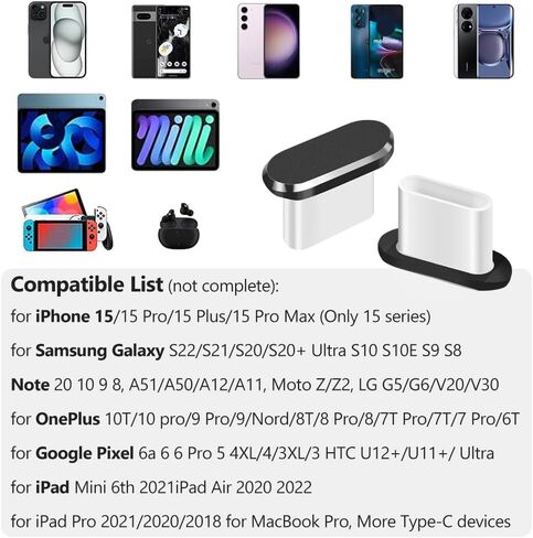 Phone Speaker Dustproof Stickers Protector, Mesh Speaker Anti Dust Adhesive Cover, Included Anti Dust Plug, Phone Port Cleaning Brush and Tweezer Compatible with iPhone 13, 12 Pro Max, 11 (Black) in Kuwait