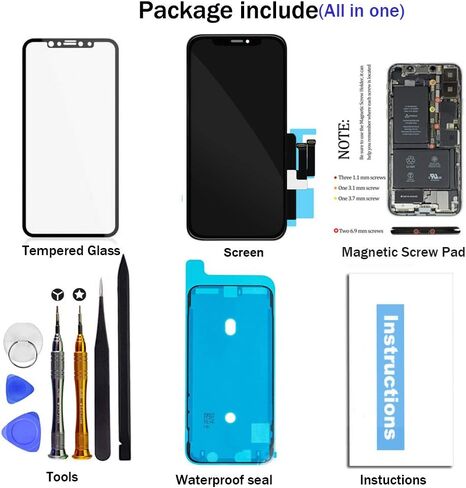 for iPhone Xs Max Screen Replacement 6.5 inch LCD Touch Screen Display Digitizer Repair Kit Assembly with Complete Repair Tools in Saudi Arabia